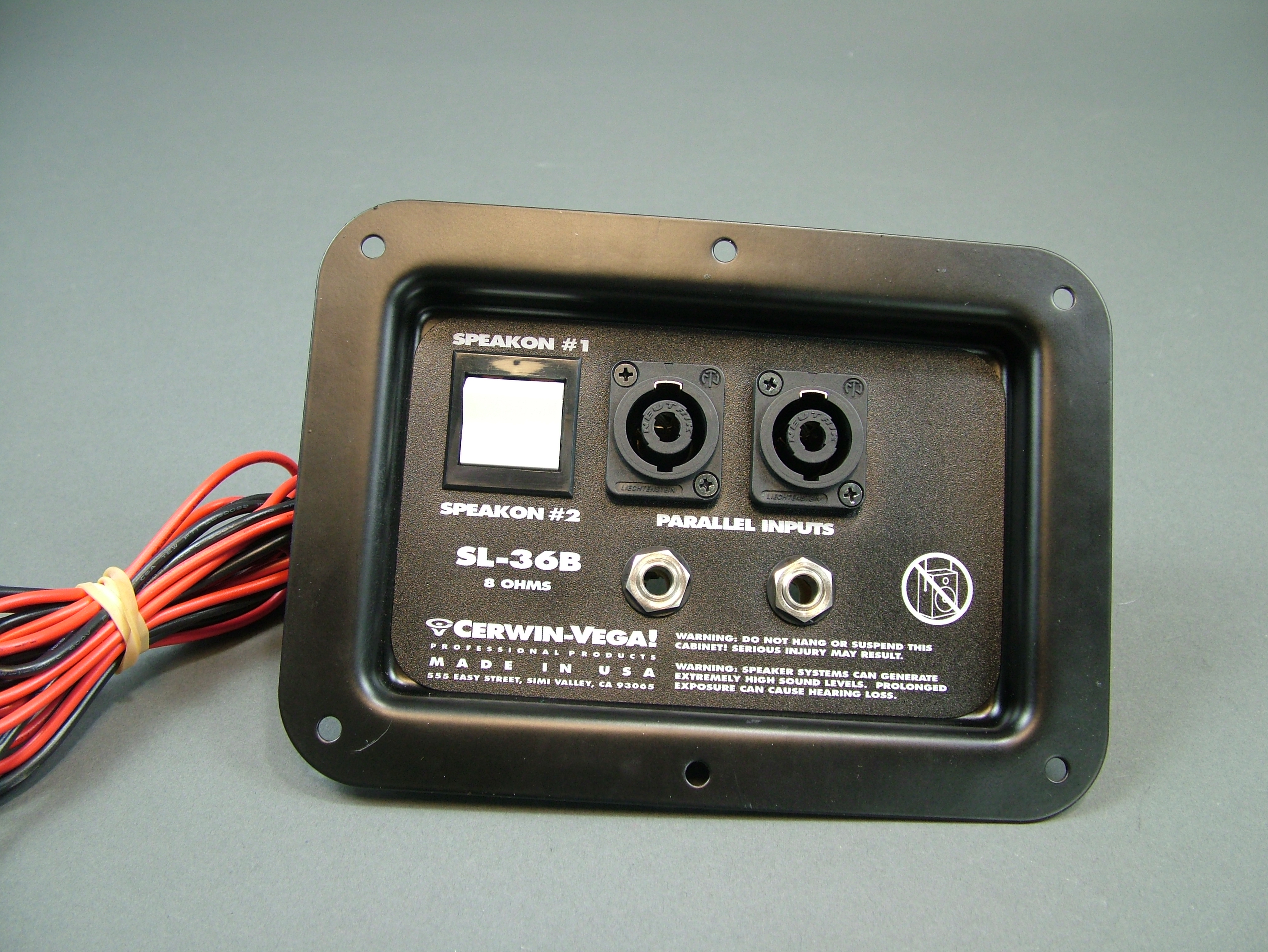 Double 1/4 inch & Switched Speakon Speaker Jack Plate eBay