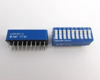 Lot of (24) AMP 435640-6 Dip Switch SPST Rocker Alcoswitch 9 Position = NOS=