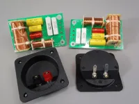 2 Way Crossover Pair 500 Watt High Power 6 or 8 Ohms with 2 Square Frame Terminal Cups