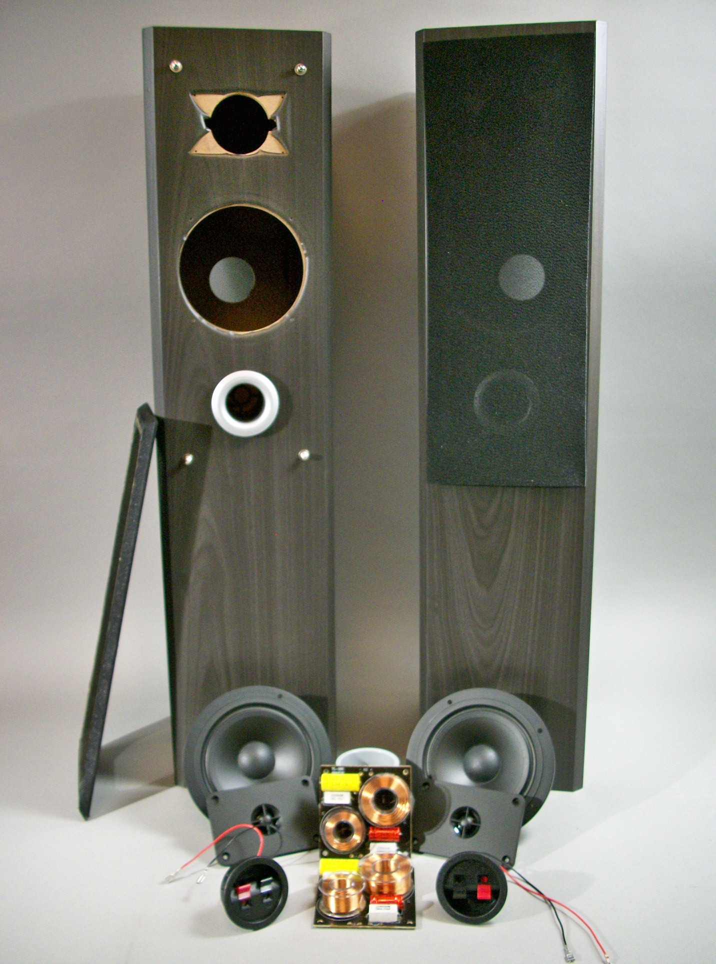 Pair of Tower Speakers Complete Kit with Cabinets  