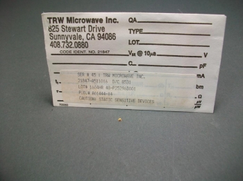 NOS TRW Microwave Gold Dot Microwave Part Lot of 27