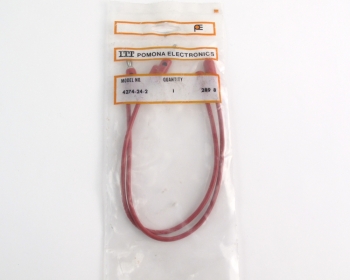 ITT/Pomona 4274-24-2 Banana Plug Patch Cord Red 24"