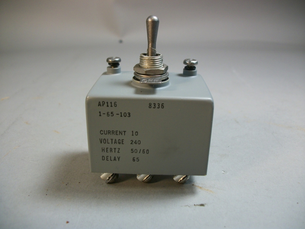 Airpax AP116-1-65-103 10A 240V 50/60Hz Circuit Breaker 5925-01-255-2442