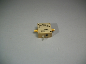 MCL ZFL-2000 Amplifier 10 - 2000 MHz 20 dB 15 VDC 50 Ohms