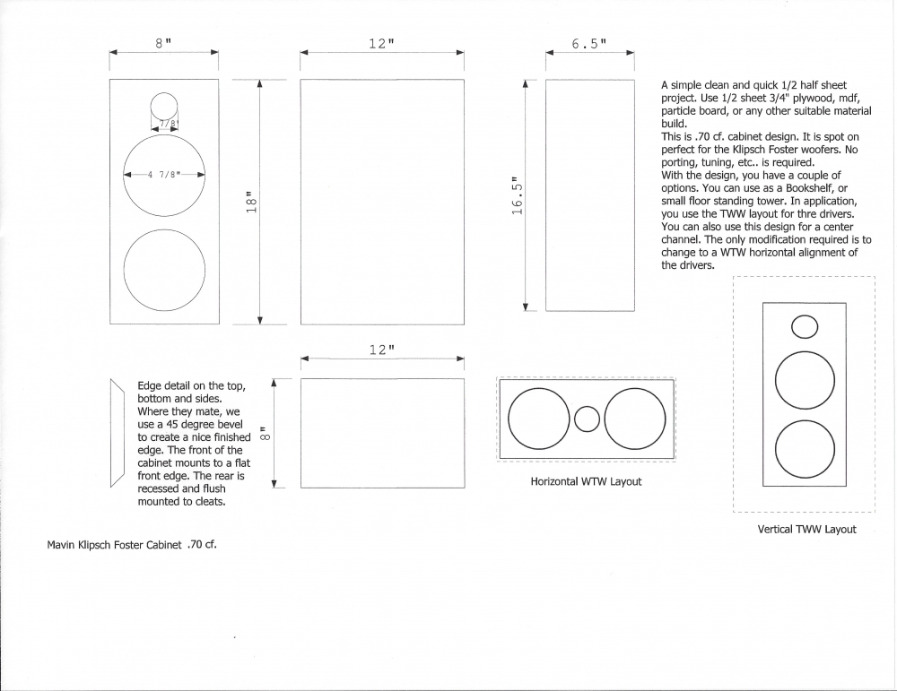 Klipsch Foster 5 1/4 inch Center Channel Speaker Kit ... center channel speaker wiring diagram 