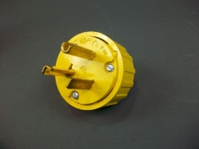 Lot of 4 GE Straight Blade Grounding Plug GE4327-9 *Yellow*