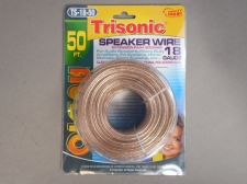 50ft Trisonic TS-18-50 Speaker Wire 18 Gauge Polarized Wire Clear Insulation NEW