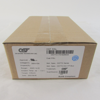 Lot of 100 - NEW OST OSTTC170162 Terminal Strip 17 Position Side Entry 5mm Pitch